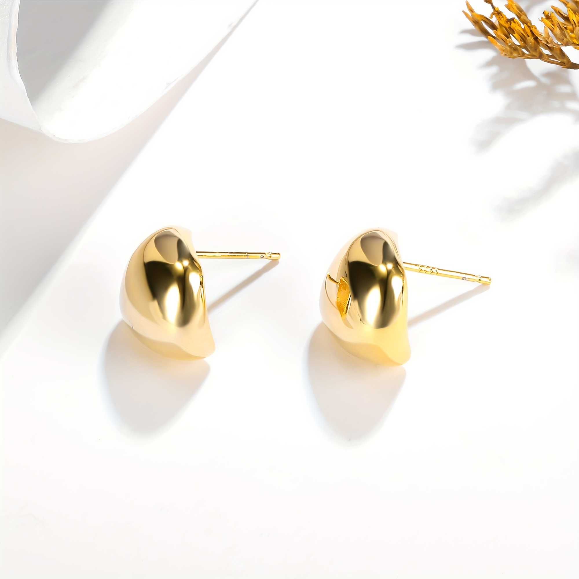 Simple gold clearance ear tops