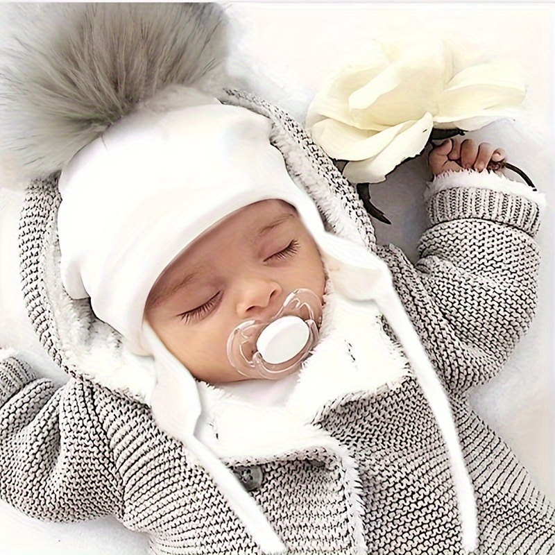 Turbante de moño de bebé acolchado grueso, sombreros de bebé, diadema de  bebé de algodón, diadema
