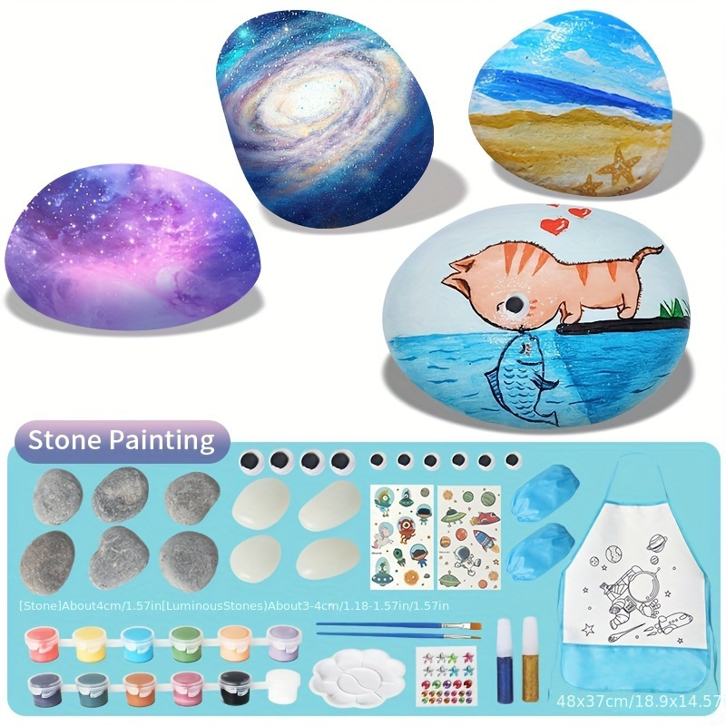 1pc/5/10/15pcs River Rocks For Painting, Painting Rocks Bulk, Smooth Rocks  For Painting, Natural Stones, Craft Rocks For Painting Around 2-3 Inches