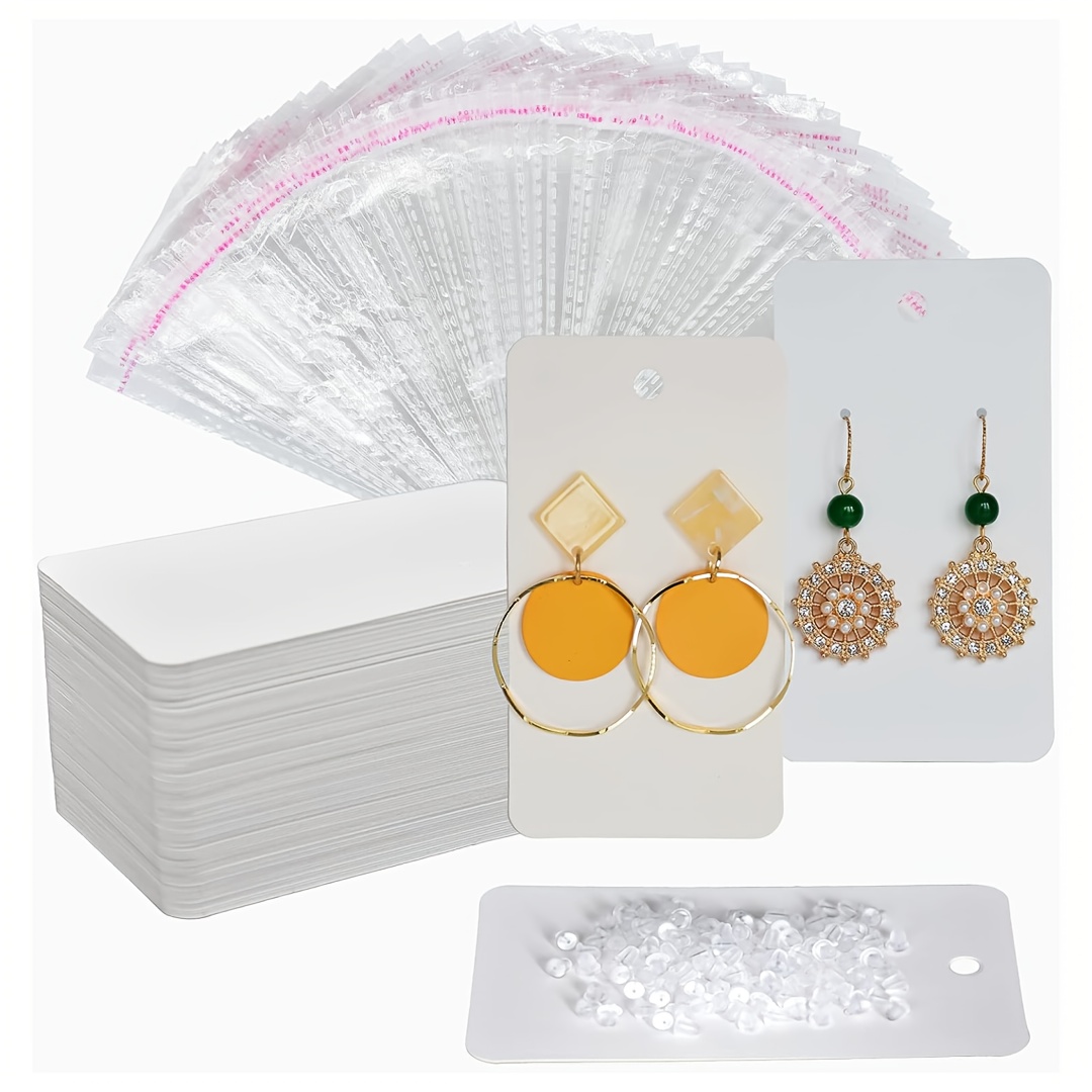 40/80PCS Jewellery Cardboard Display Cards Necklace Stud Earring