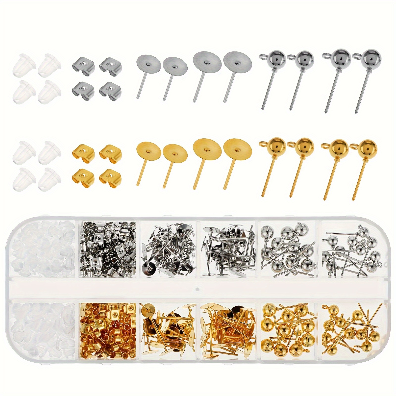 300pc Clear Bell Plastic Earring Backs