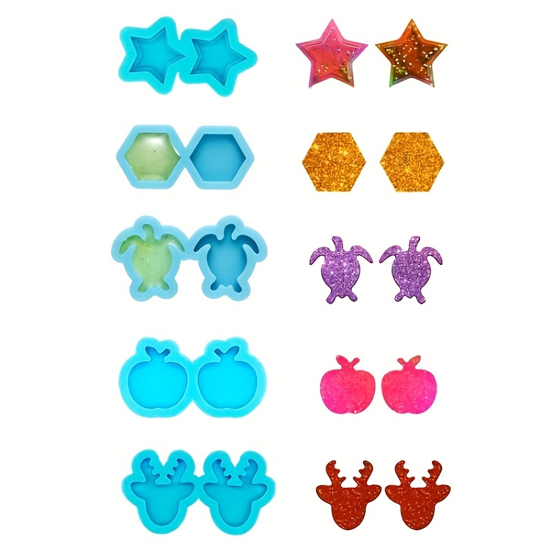 Stud Earring Resin Mold - Free Shipping For New Users - Temu United Arab  Emirates