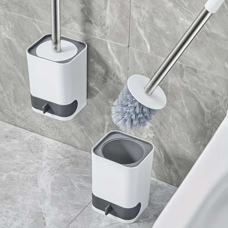 Wall Mounted Toilet Brush With Holder Bathroom Cleaning Tool - Temu