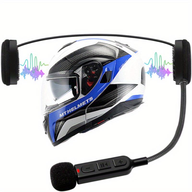 Casco de motocicleta Auriculares Bluetooth Altavoces para casco de  motocicleta Intercomunicador 2 Jinetes Cancelación de ruido Altavoces  Sistemas de