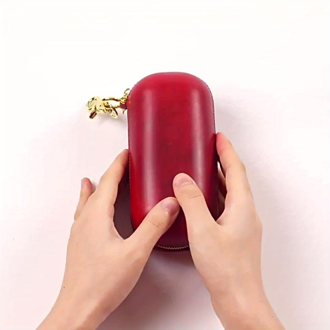 Handmade Vegetable-Tanned Leather Eyeglass Case, Retro Capsule Design