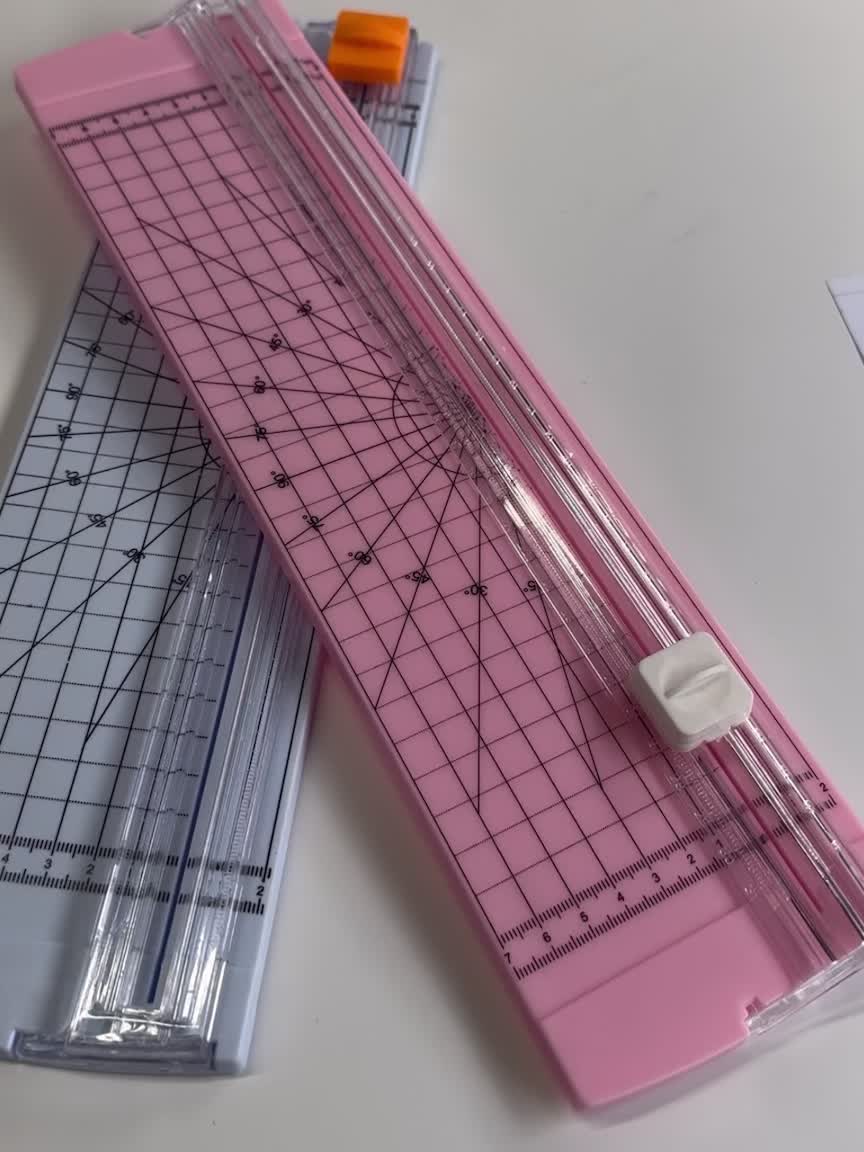 Jielisi A5 Portable Paper Trimmer Paper Cutter Cutting Machine 9 inch Cutting Length for Craft Paper Card Photo Laminated Paper Scrapbook, Pink