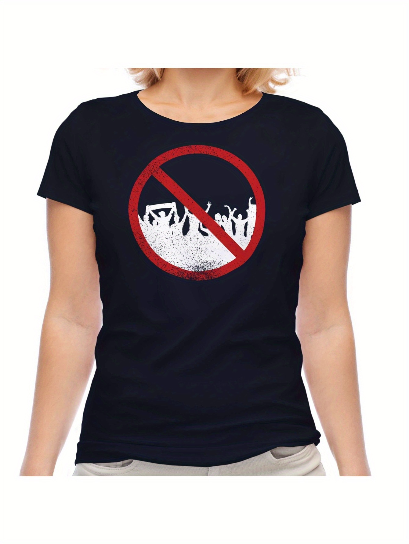 Anticrowd Cotton T-Shirt for Women