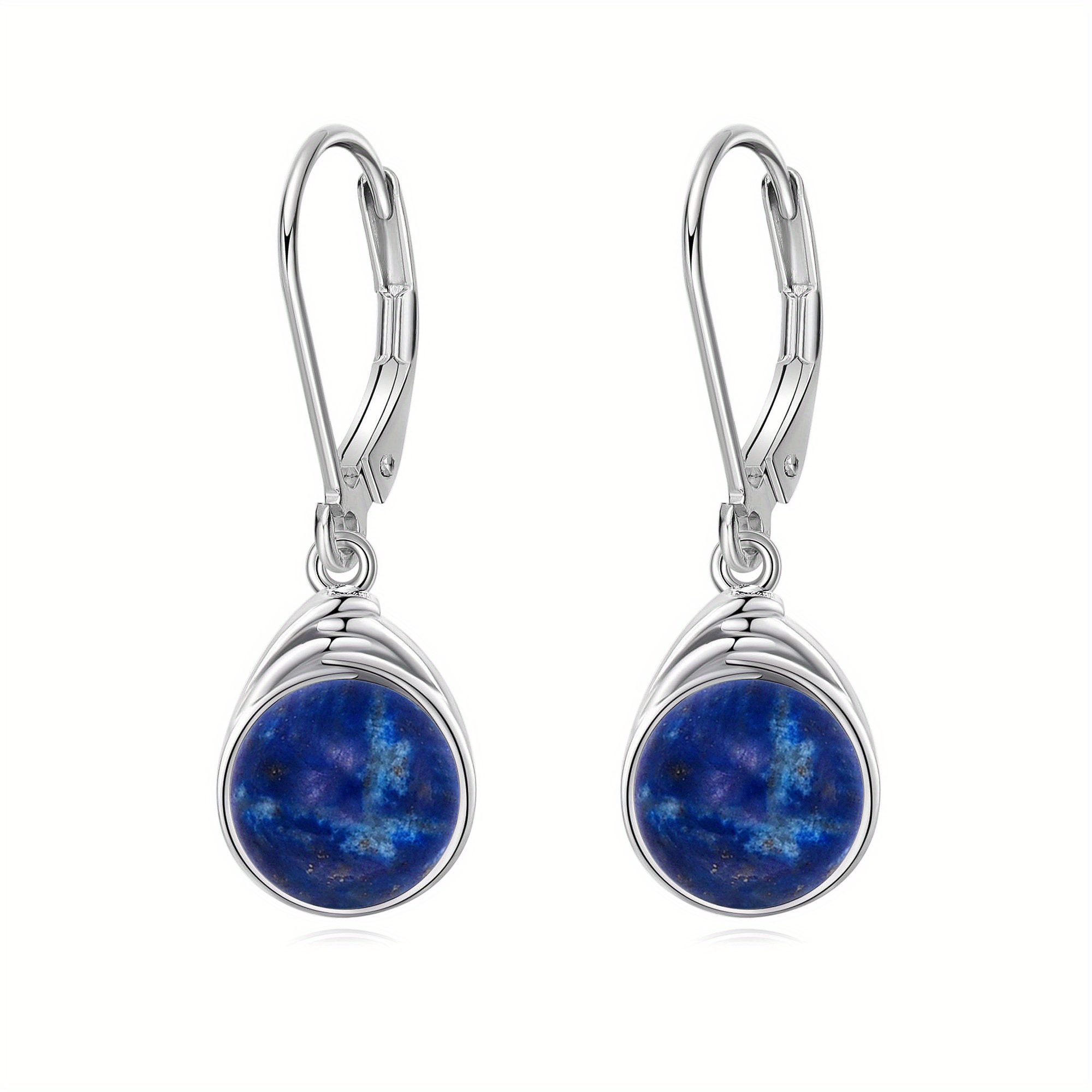 s925 sterling silver   earrings for women round   leverback earrings   dangle earrings jewelry gifts Product details 2