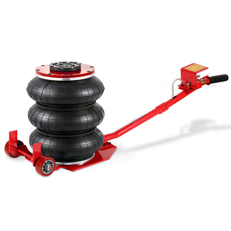 3t Portable Jack - -second Lifting Pneumatic Jack Adjustable Height 150-400mm Triple Safety With Valve Folding Handle For Pneumatic Jack For Suv/truck