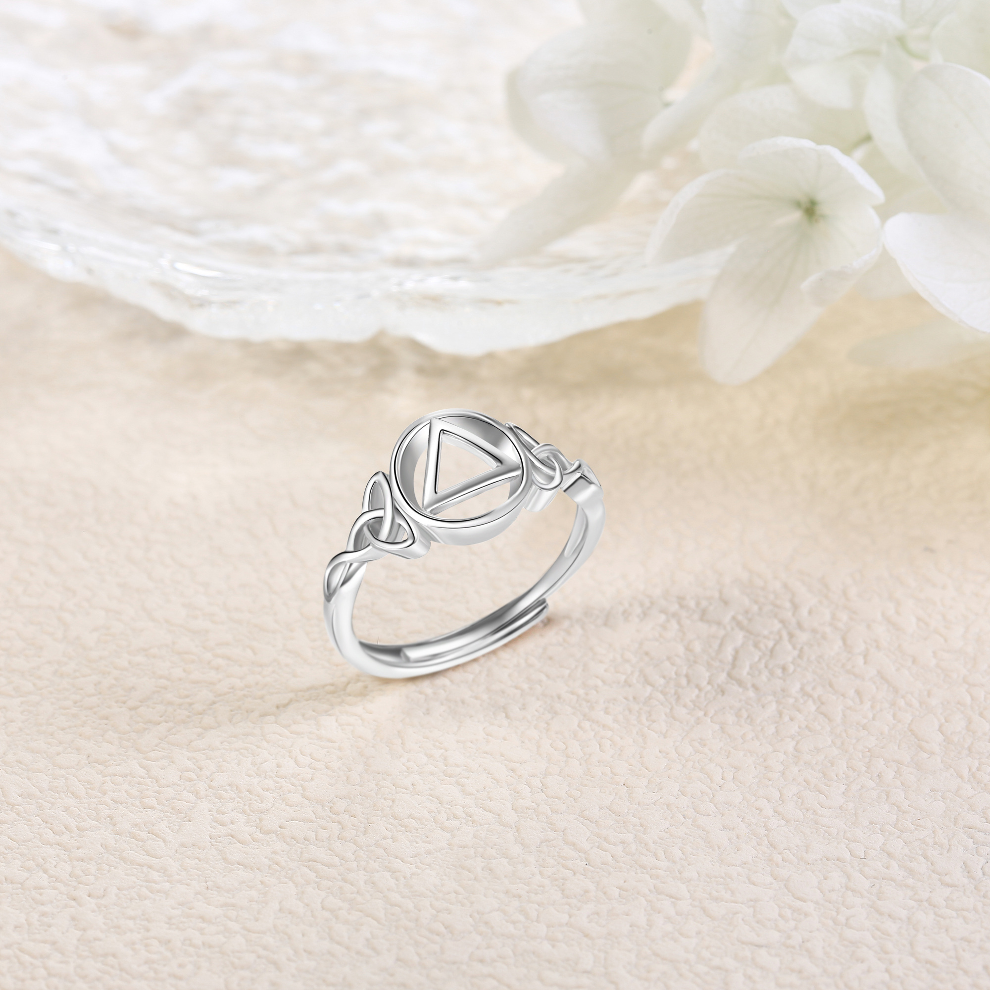Sterling Silver AA Open Ring for Women Gift
