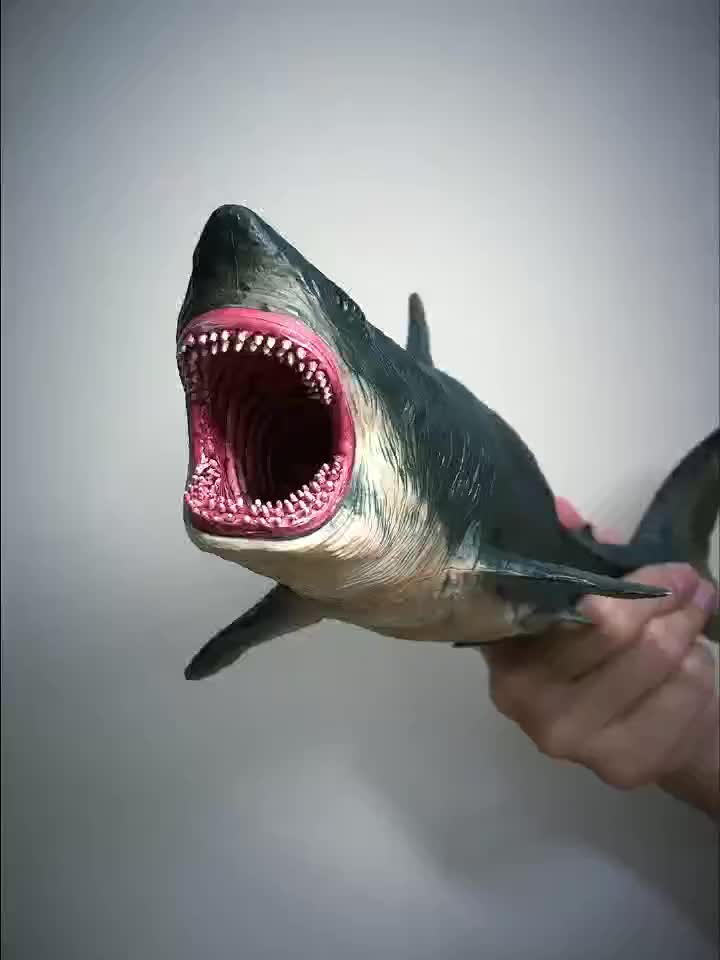 [random Stripe] Children's Giant Shark Toy, Simulation Ocean Creature Model  Of Prehistoric Tiger Shark & White Shark, Decorative Plush Toy