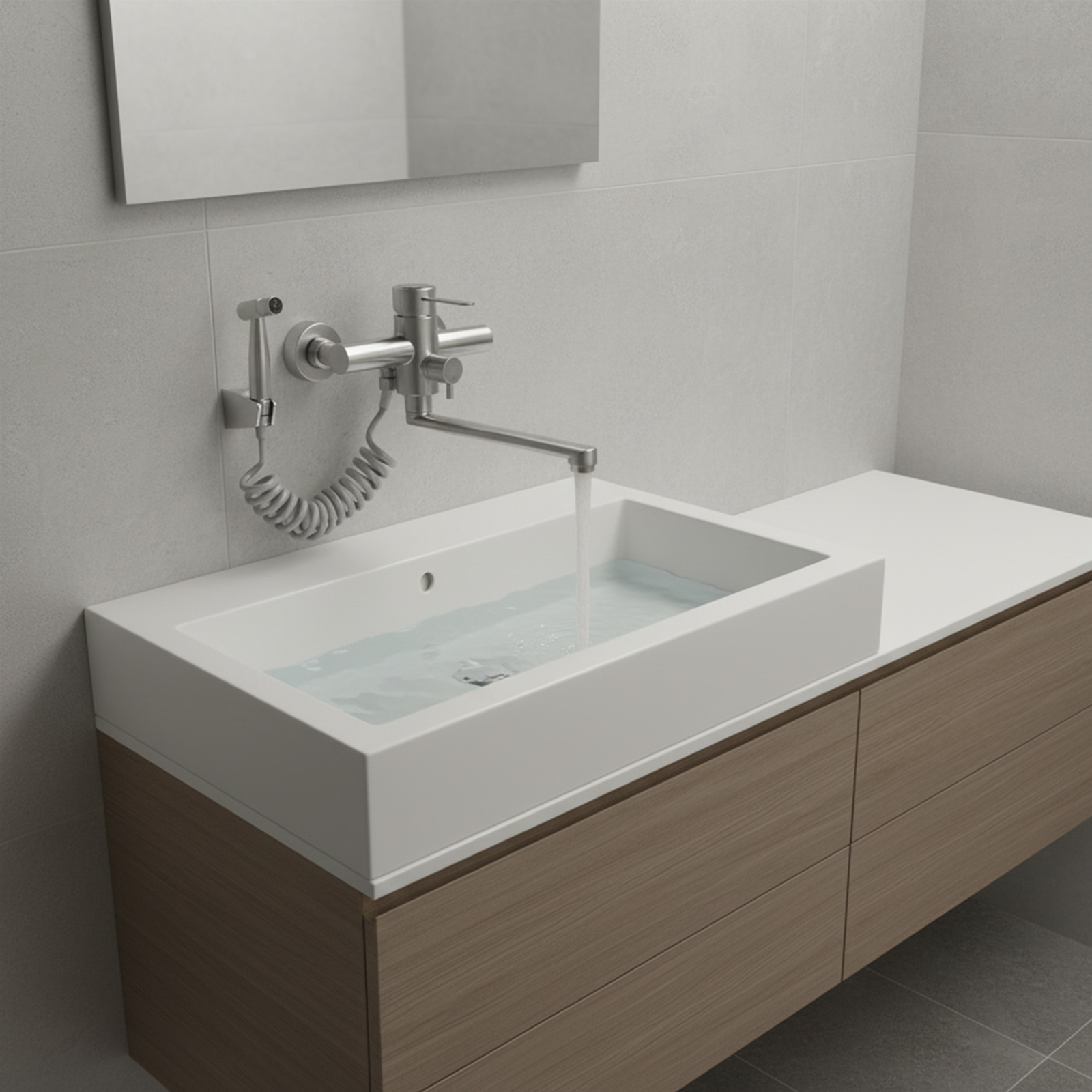 23cm Brushed Faucet Wall Faucet Suitable For Cafes, Bars, Or Home Kitchens, Compatible With Single And Double Sinks, Made Of Silver 304 Stainless Steel, Ideal For Replacing Kitchen Sink Taps