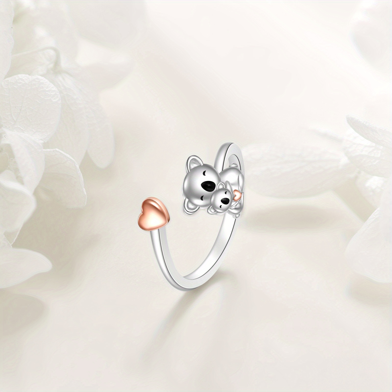 Koala Ring 925 Sterling Silver Adjustable Ring Animal Jewelry Gift