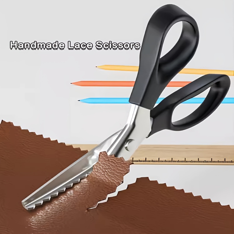 for TRIANGLE Fabric Lace Scissors Practical Serrated Scissors DIY Pinking  Scissors