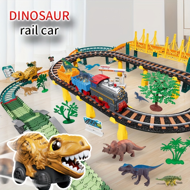 Lzoy Wooden Train Set Dinosaur Toys Kids 3 5 Years Old Toy - Temu