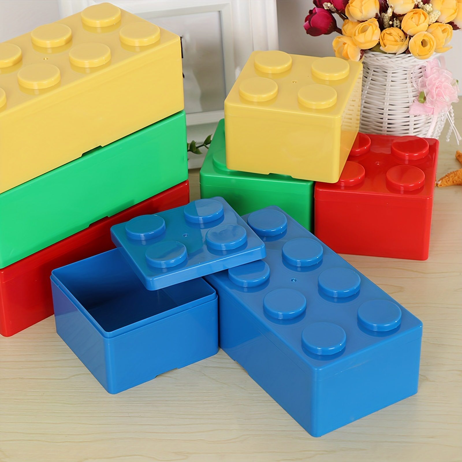 3 layers Building Blocks Storage Container Multifunctional - Temu