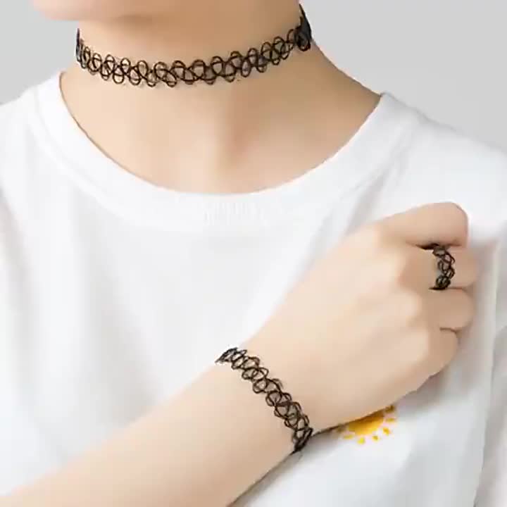 Chokers Stretch Tattoo Choker Necklace Gothic Punk Grunge Henna Elastic For  Fashion Women Drop Delivery Jewelry Necklaces P Otk6I From Lulu_baby, $1.66