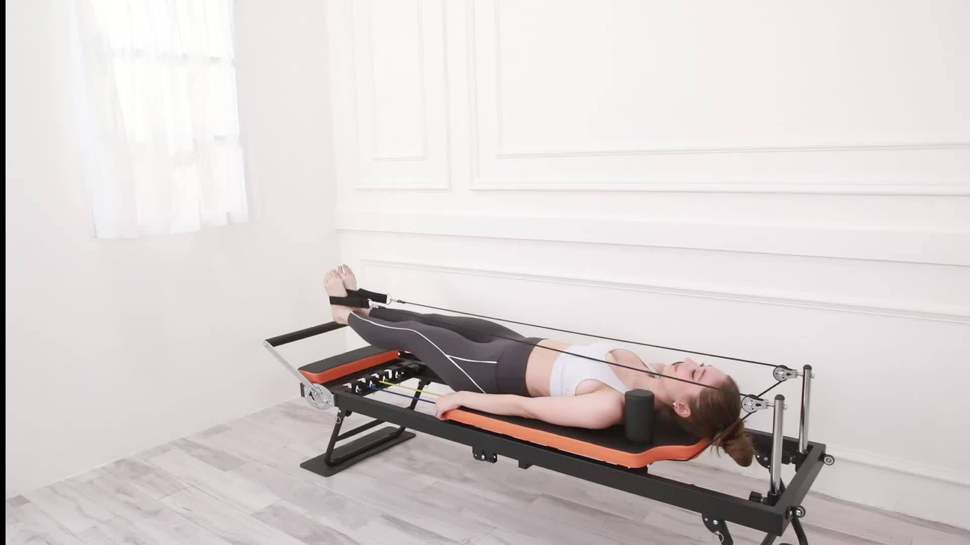 Reformer Pilates Pliable, Machine De Pilates Charge 181,44 Kg, Lit Avec Double Résistance, Ressort Et Cordon, Ensemble De Réformateur Pour Utilisateurs Avancés Et Débutants, Gym Domicile Studio | FR