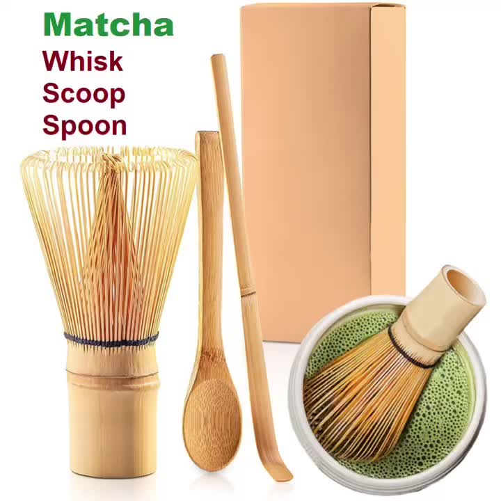 Jiekaitreasure Matcha Whisk Set Bamboo Matcha Whisk Scoop Matcha