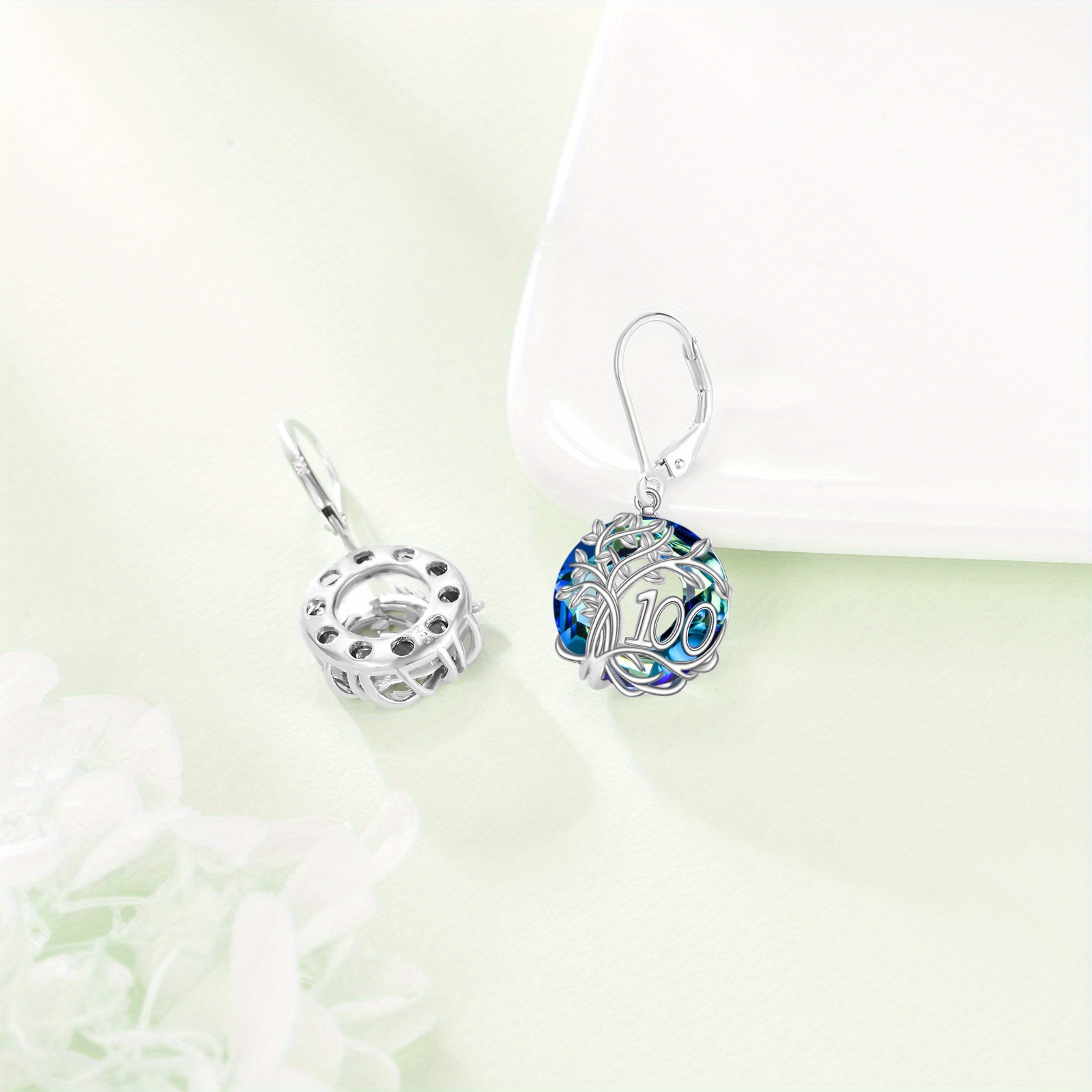 925 Sterling Silver Tree of Life Dangle Earrings, Memorial Gift