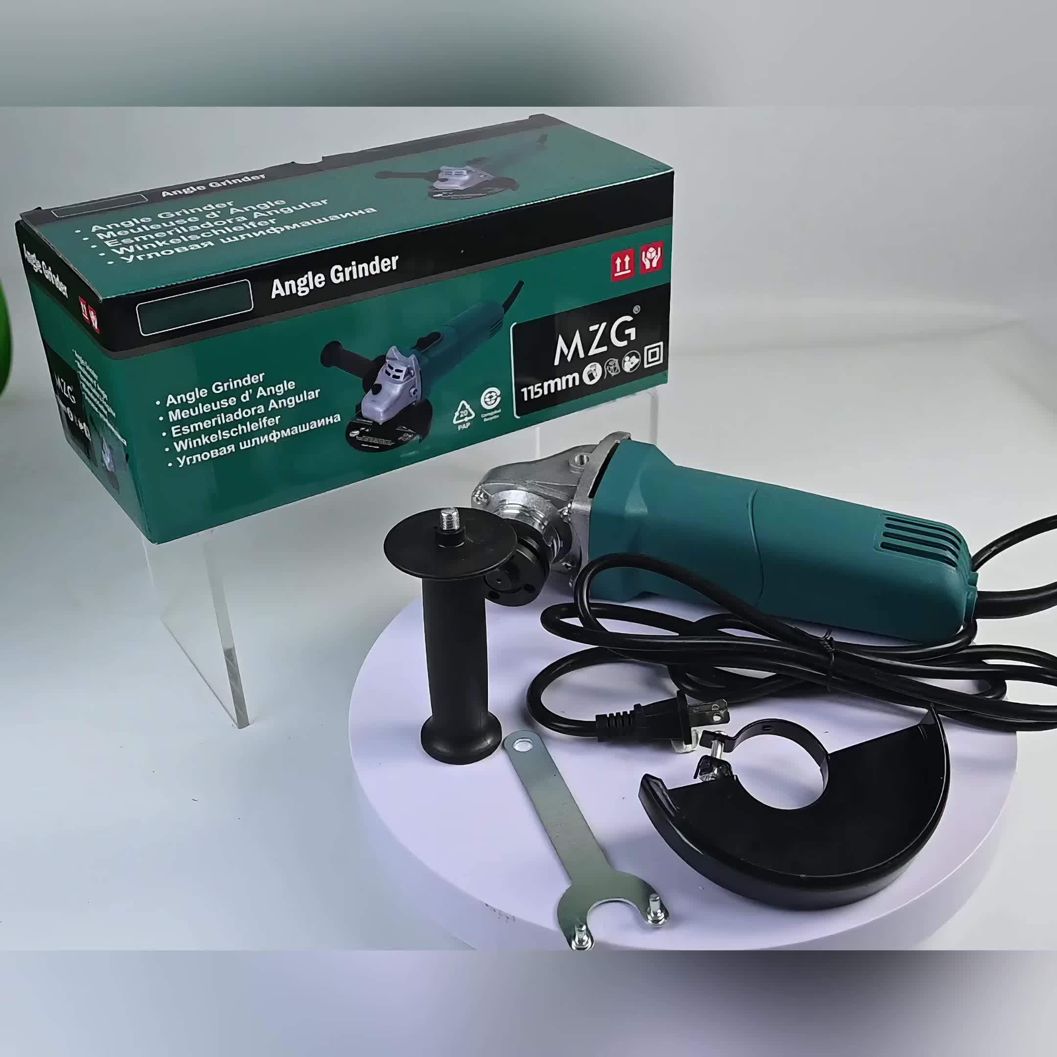 11,43 cm Zware Elektrische Haakse Slijper met Slijpschijf & Sleutel