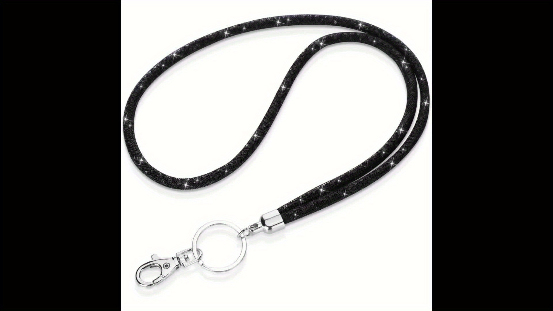 Bling Crystal Diamond Keychain For Women - 2 Pack Wrist Lanyard Keychain With Rhinestones, Silver, Compatible With Car & House Keys - View #2