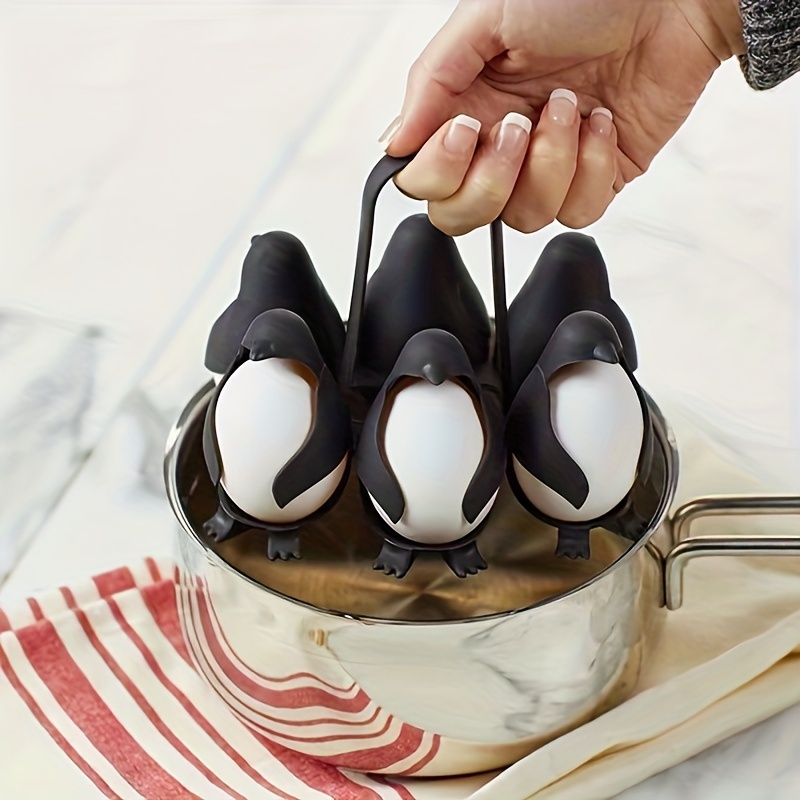 Egg Storage Cooking Rack, 3-in-1 Cooking Tool, Store And Serve Egg Holder,  Penguin Shaped Boiled Egg Cooker For Making Soft Or Hard Boiled Eggs, Easy  Cooking And Fridge Storage - Temu