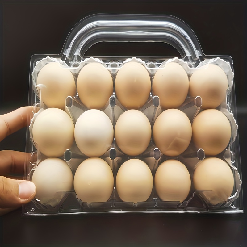 Egg Carton for Large Eggs 30 Packs with Sticker Labels, Each one hold 12  Eggs, Plastic Egg Carton for one dozen Eggs, for Refrigerator, Storage