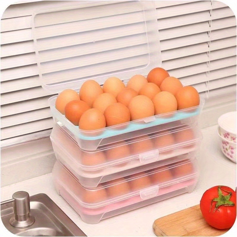 Organizador de huevos para nevera, dispensador automático de huevos,  soporte de exhibición de huevos rodantes para armario de refrigerador,  herramientas y accesorios de cocina - AliExpress