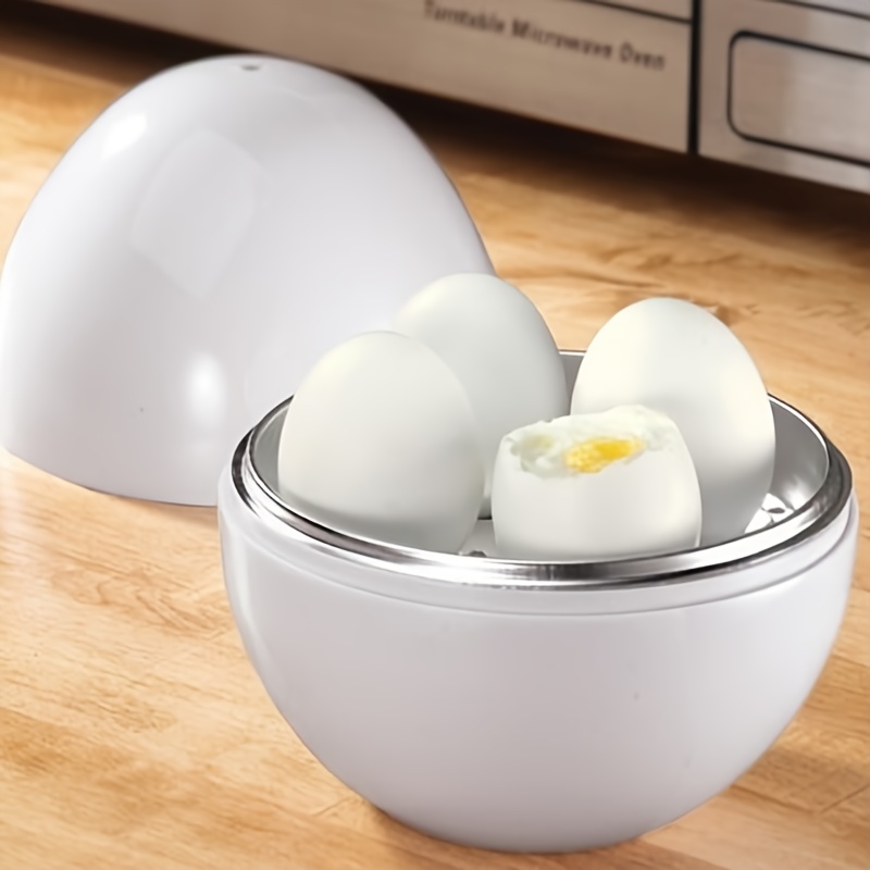 Cocedor de huevos para microondas, forma de gallina, 4 huevos, vaporizador  multifunción para cocina, soporte para cocinar alimentos con asa para el