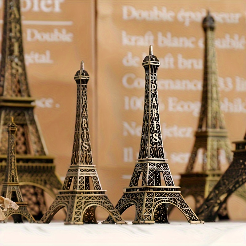 Golden Paris Eiffel Tower Model Creative Window Decoration - Temu