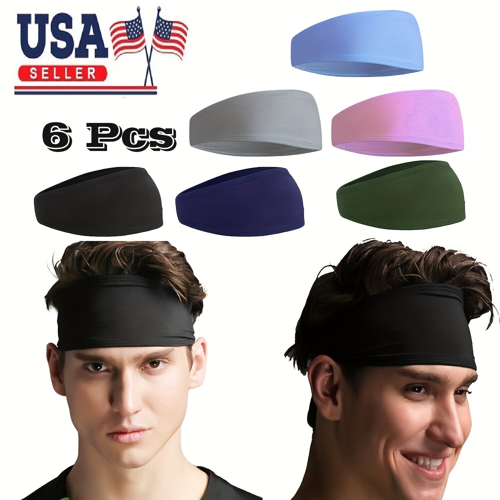 Sport's Cotton Mens Sweat Sweatband Headband Yoga Gym Stretch Head Band  Hair/US