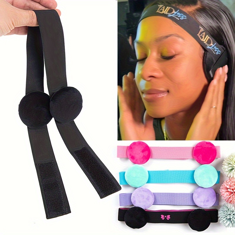 Wig Bands For Edges Lace Band With Ear Muffs Black Melting Band