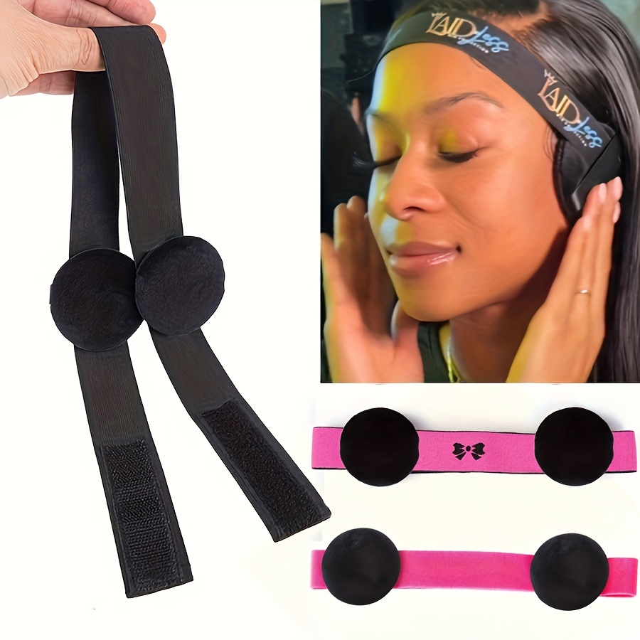 Elastic Headband With MagicTape Adjustable Wig Band For Fixed Lace Wigs To  Lay Edges Grip Band 2.5 3 3.5Cm Wig Accossories