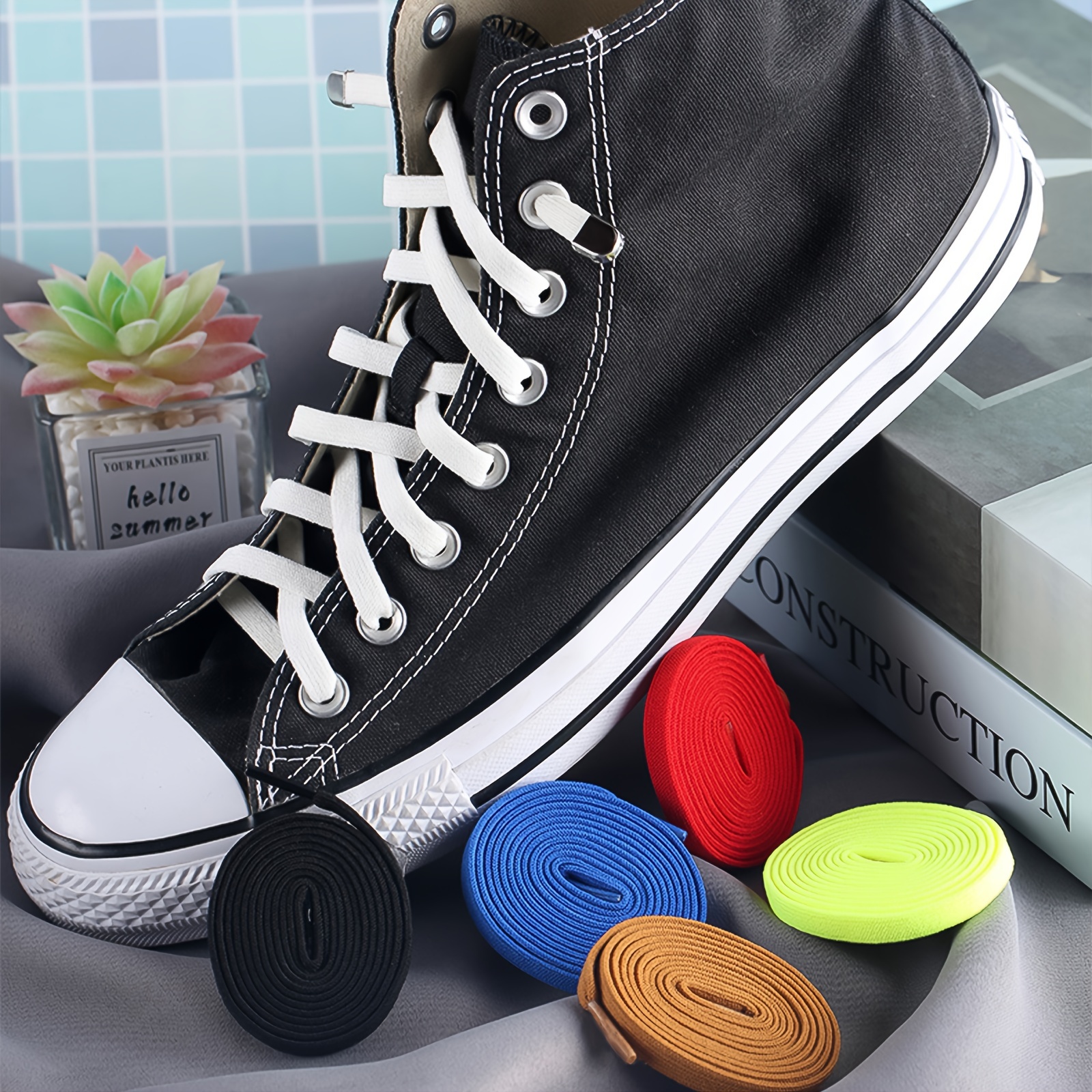 Cordones elásticos de silicona para zapatillas de deporte para niños y  adultos, cordones de goma, talla