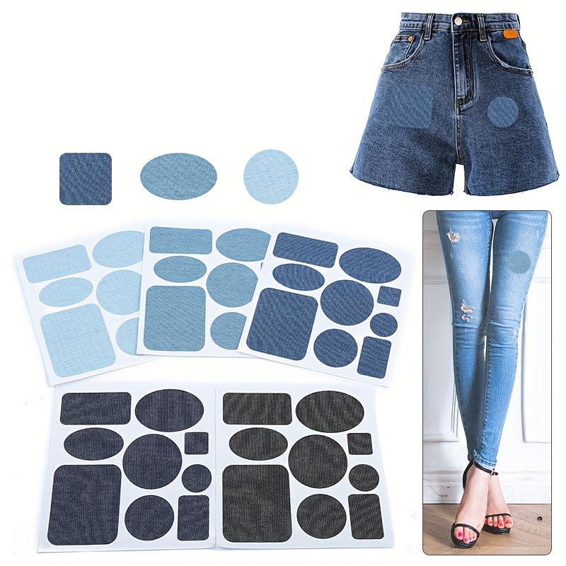  Extra Large Patches For Jeans, Extra Large Iron On Patches  For Jeans, Denim Patch For Denim Inside And Outside, For Jeans Clothing  Hole Repairing And DecorationBlack