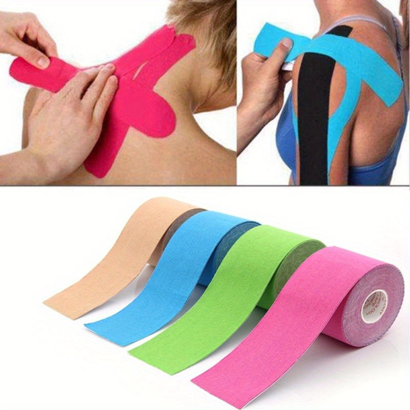 Breathable Elastic Sports Tape, Therapeutic Muscle Self Stick Stretch Tape  Roll, Waterproof Wrist Ankle Knee Shoulder Pain Relief Tape, Athletic
