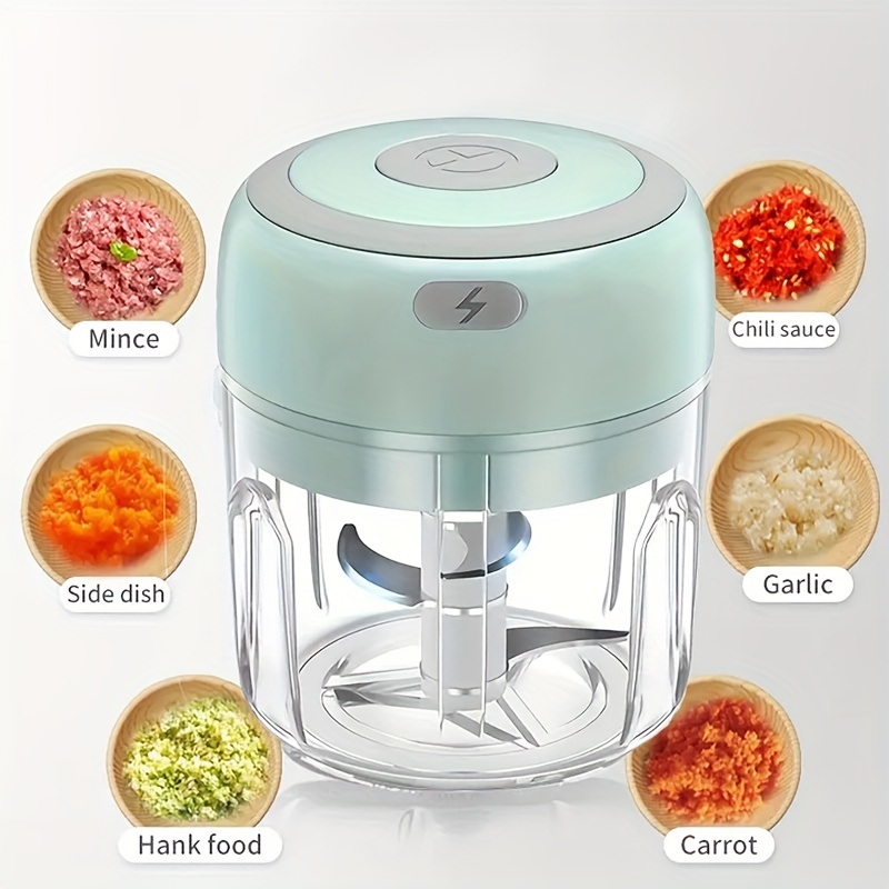 Portable 4 in 1 Handheld Electric Vegetable Slicer USB Rechargeable Food  Processor Garlic Chili Onion Celery Ginger Meat Chopper - AliExpress