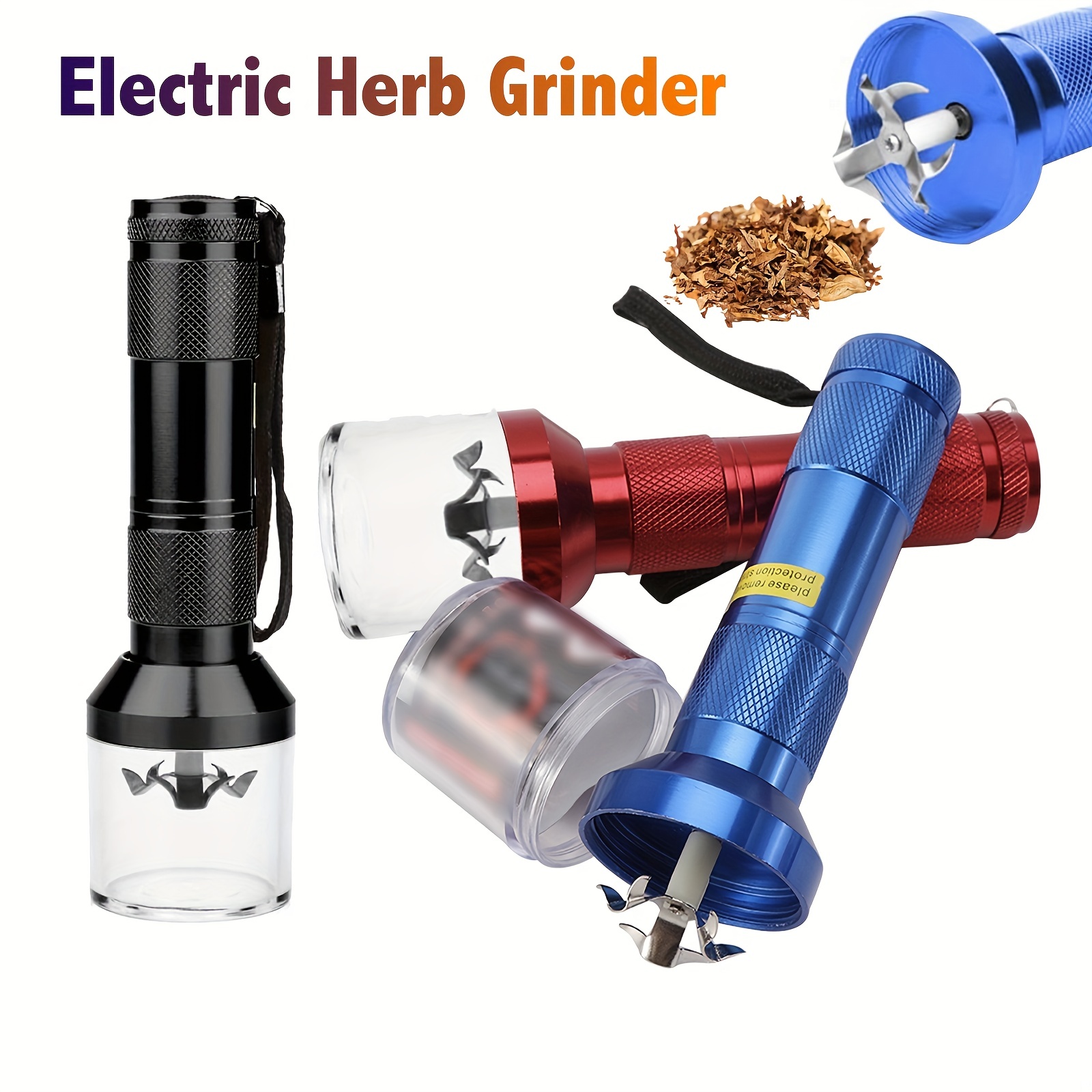 Portable Stainless Steel Glass Electric Herb Grinder - MUXIANG