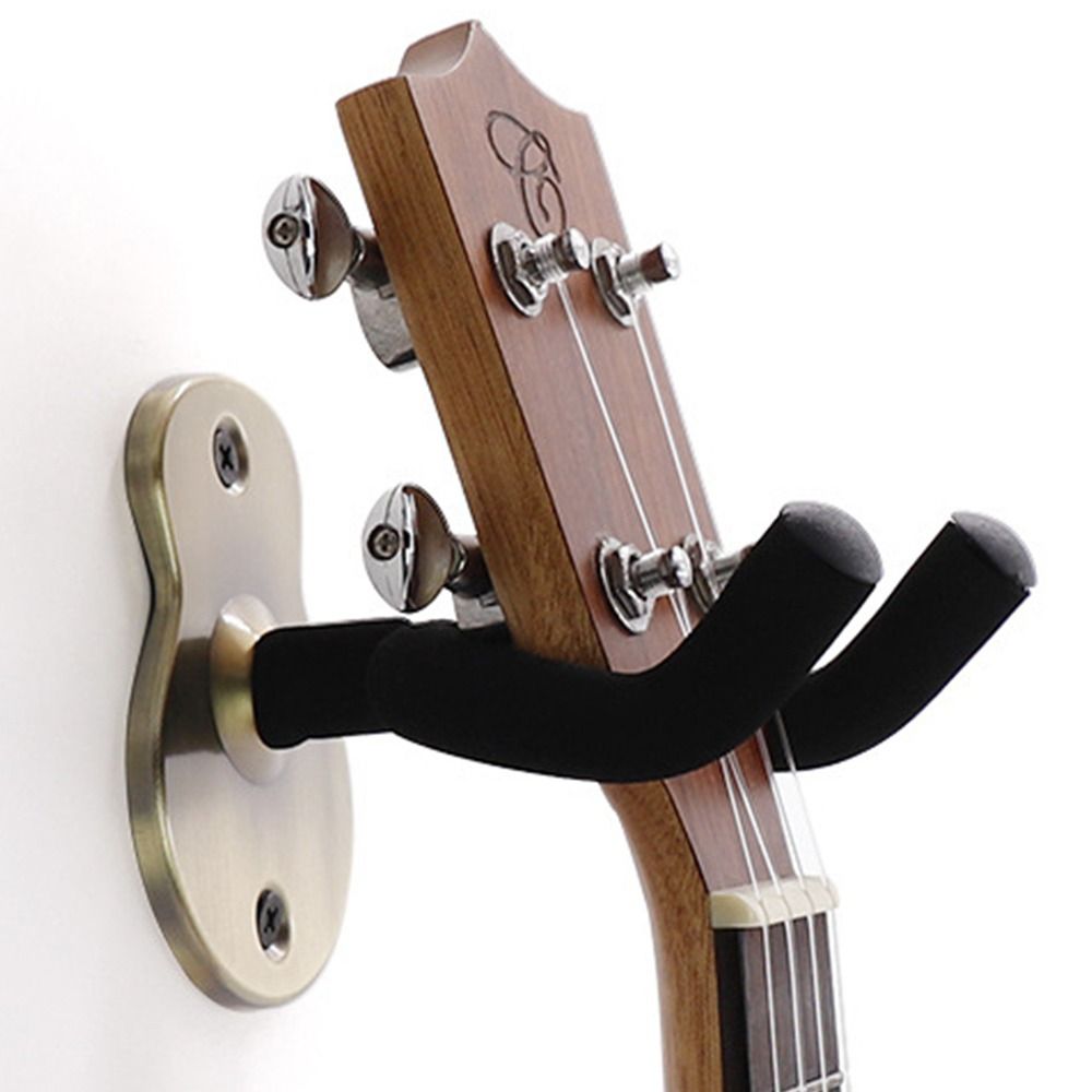 Colgador de pared para ukelele doble para guitarra con estante, color  blanco, para guitarra/ukelele con 2 soportes para guitarra y púas para  montaje