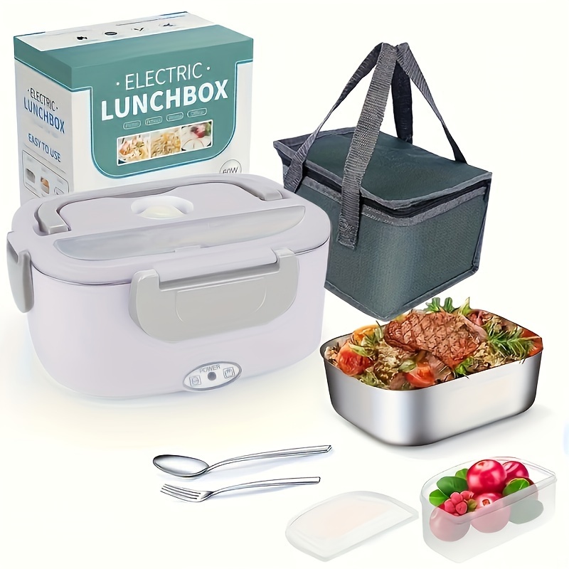 1pc Portable Car Lunch Box, 12v Car Food Heater, Portable Personal Mini Electric  Heated Lunch Box, Ideal For Travel/camping/picnic/family Gathering