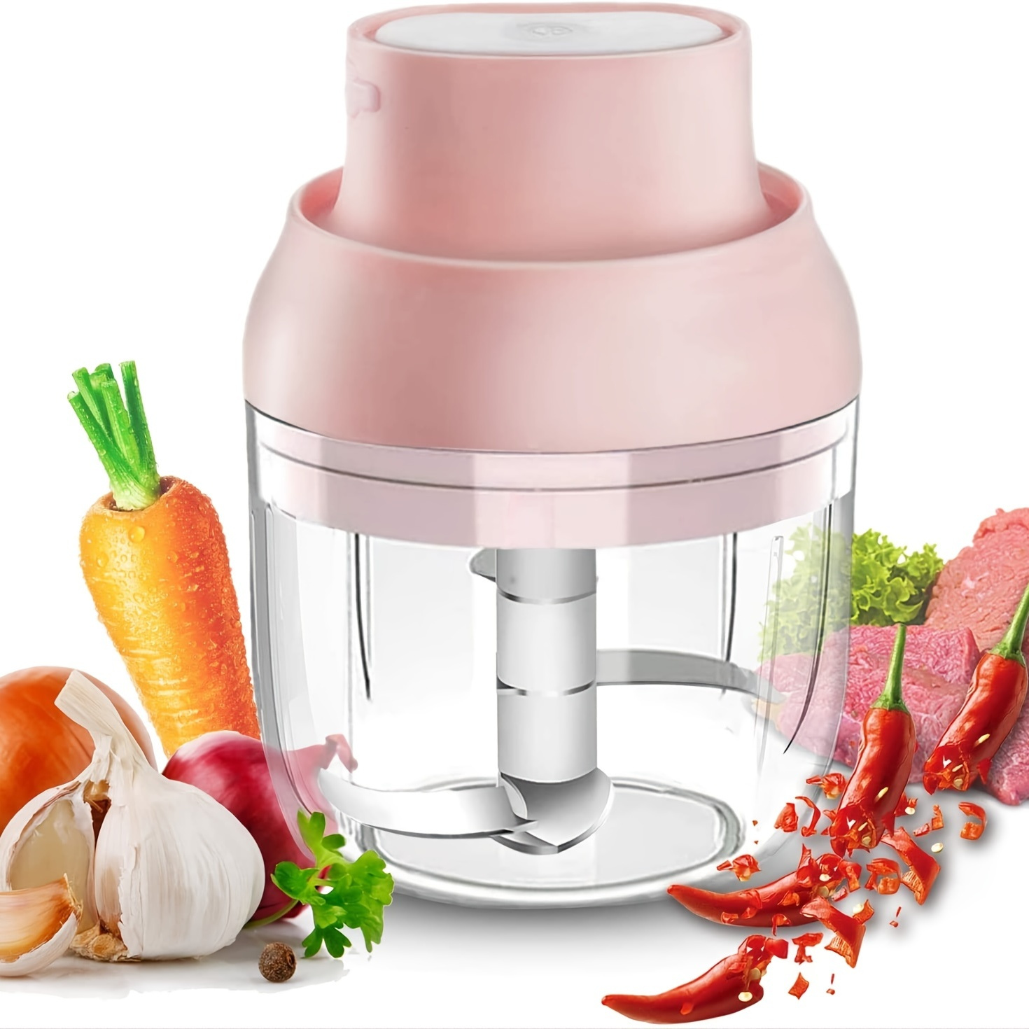 Cordless Electric Food Chopper Meat Chopper Cream Egg Blender Meat Masher  Garlic Mincer Vegetable Chopper Food Processors Meat Mixer Electric Stand  Food Mixer,Cream Mixer,Baby Supplemental Food Machine,Devices for Home Meat  Grinder, Stirring