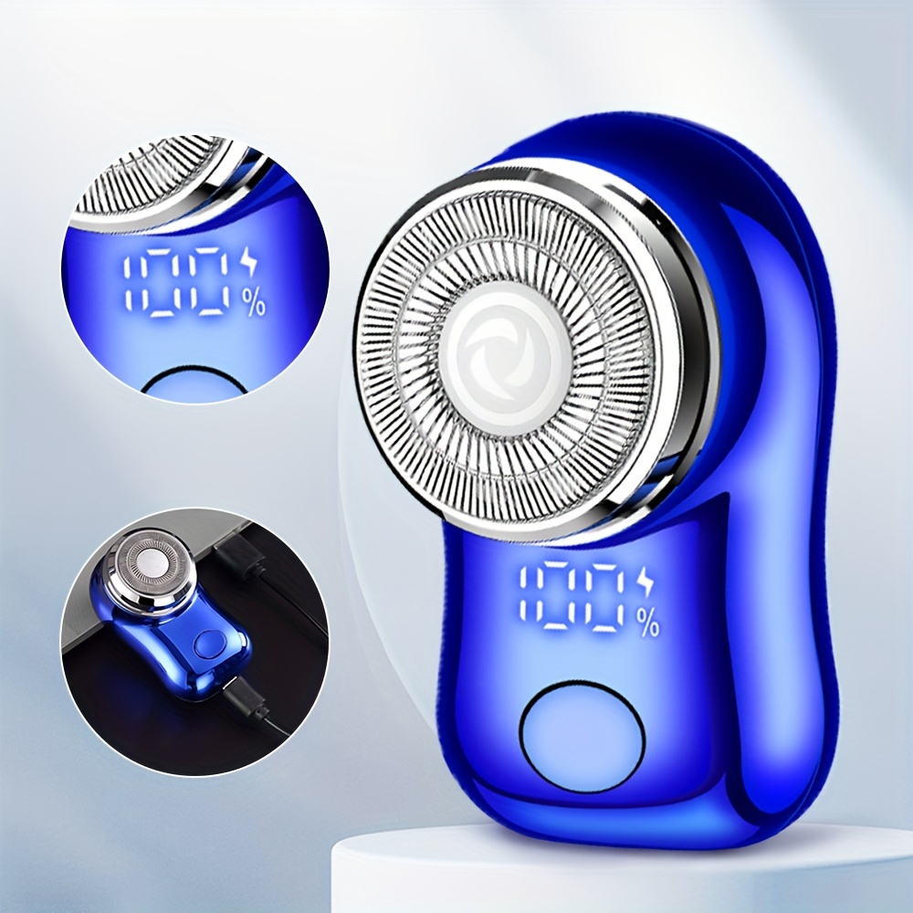 OLLOUM Mini afeitadora eléctrica portátil, maquinilla de afeitar eléctrica  para hombres, afeitadora portátil en húmedo y seco, bolsa de afeitadora
