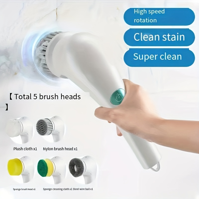 Electric Cleaning Brush Home Wireless Hand-held Kitchen Bathroom Tile  Bathroom Bathroom Strong Dishwashing Brush Washing Dishes And Shoes - Temu