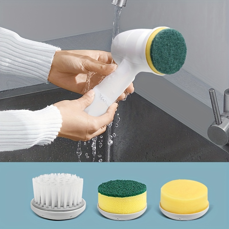 3 in 1 Silicone Crevice Grout Cleaning Brush Adjustable Long Handle Bathroom  Tile Magic Broom Brush for Home Kitchen Bathroom Cleaning  Brush(Yellow-green) 