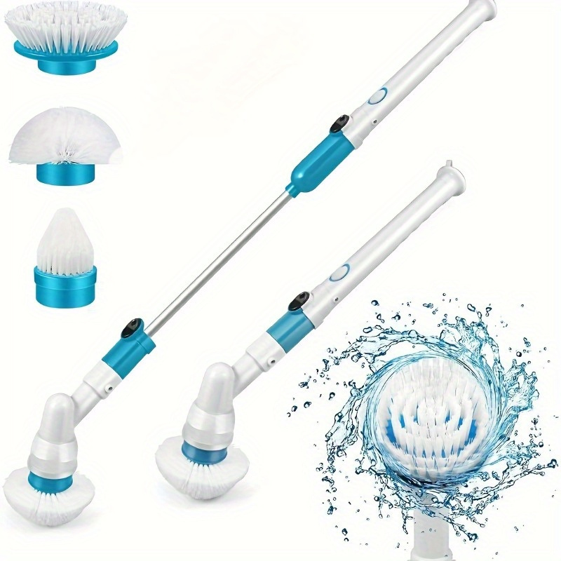 Electric Spin Scrubber With 6 Replaceable Cleaning Brush - Temu
