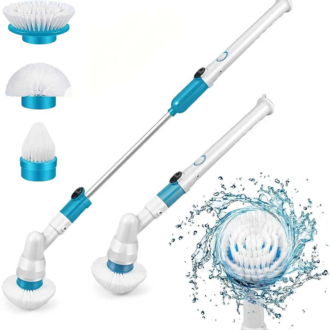 Shower Scrubber Long Handle Bathroom Cleaning Brush Bendable - Temu