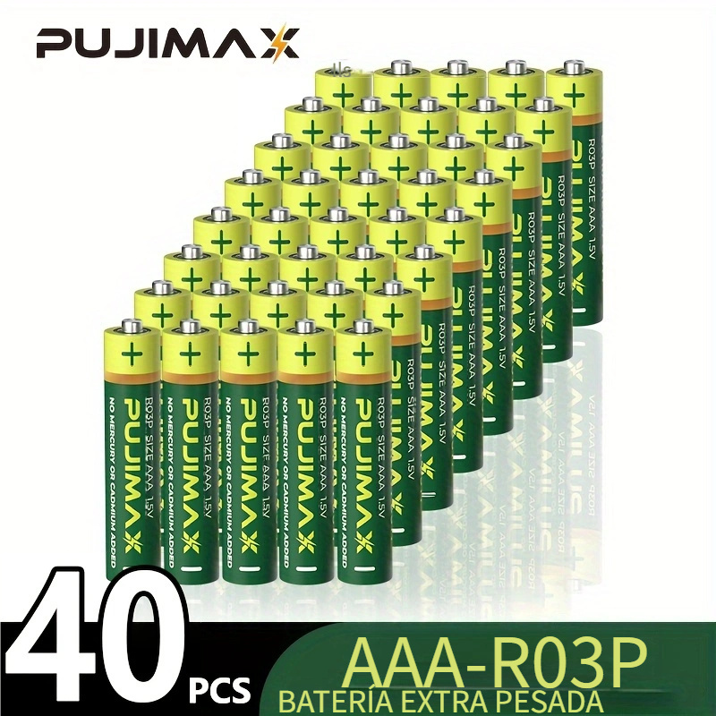 Paquete de 12 pilas AAA, pilas triple A de 1.5 voltios, pilas alcalinas AAA  de alto rendimiento, vida útil de 10 años