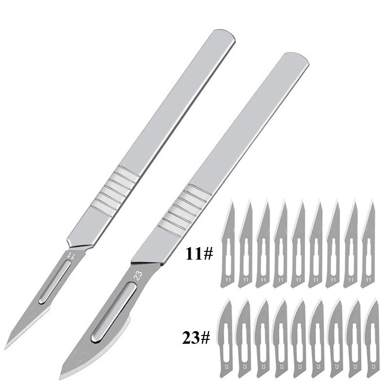 No.11 Manche de scalpel No.3 avec 5 lames No.11 Outils d'art et d'artisanat  -  France