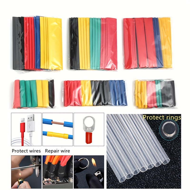 Kit de tubos termorretráctiles de Tubo termoretractil, paquete surtido de  tubos termorretráctiles, aislamiento diy termoretractil para cables -  AliExpress